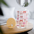 Bow Pattern 16oz Sipper Glass
