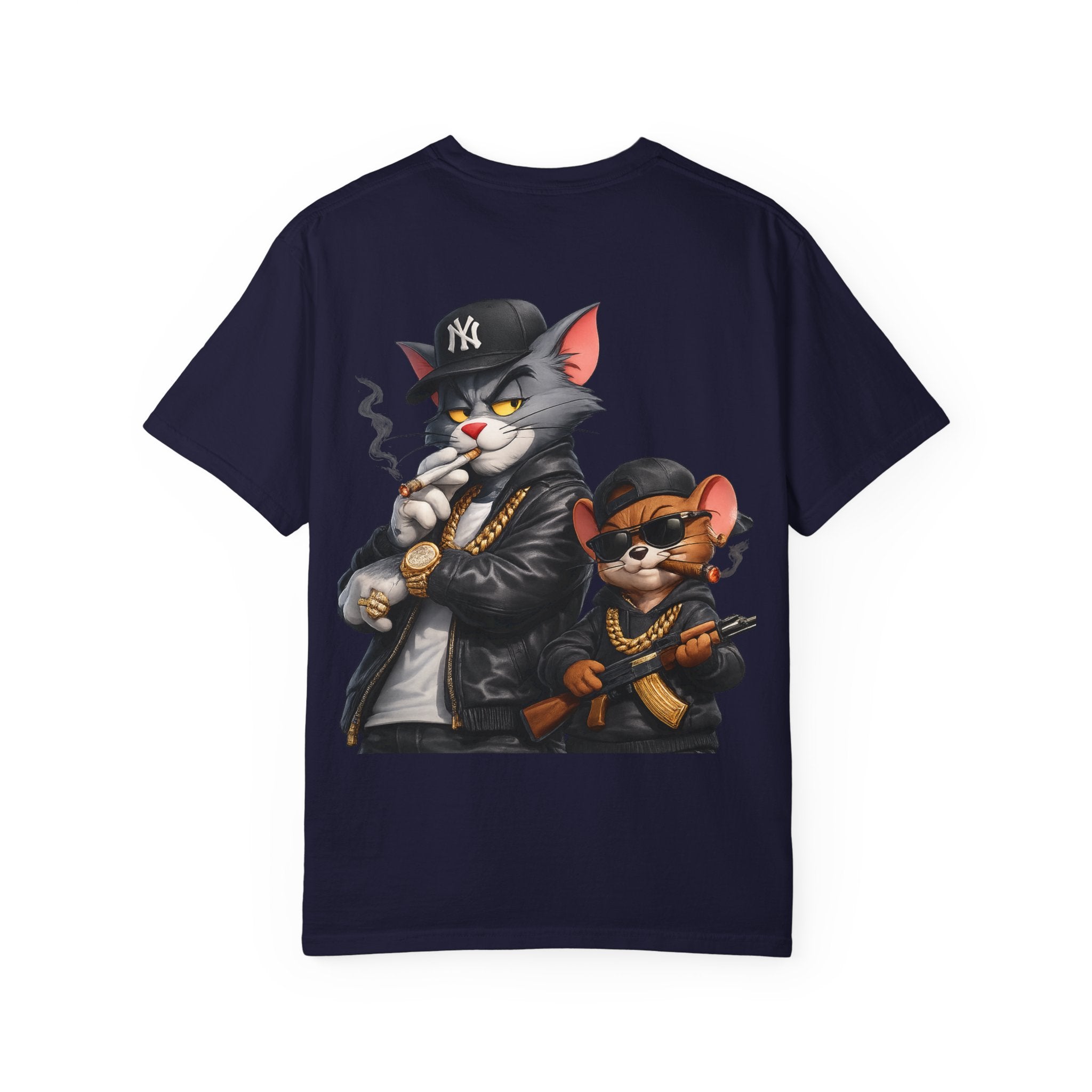 Gangster Cat & Mouse Graphic T-Shirt