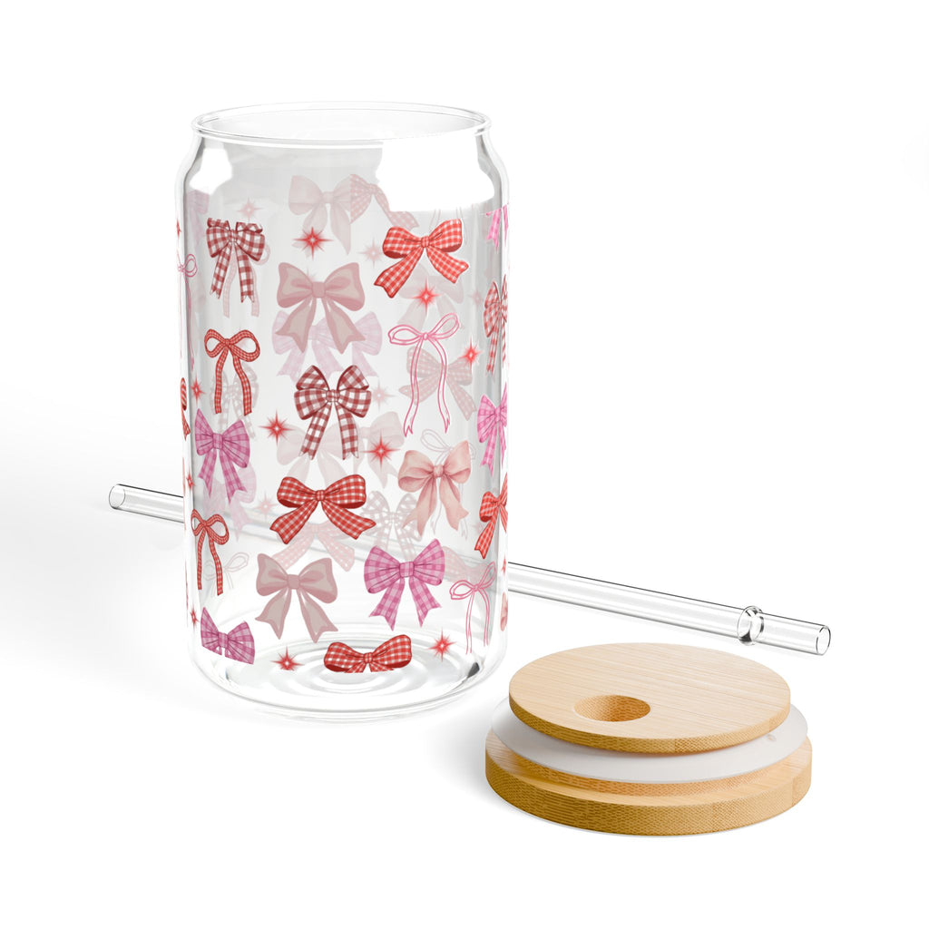 Bow Pattern 16oz Sipper Glass