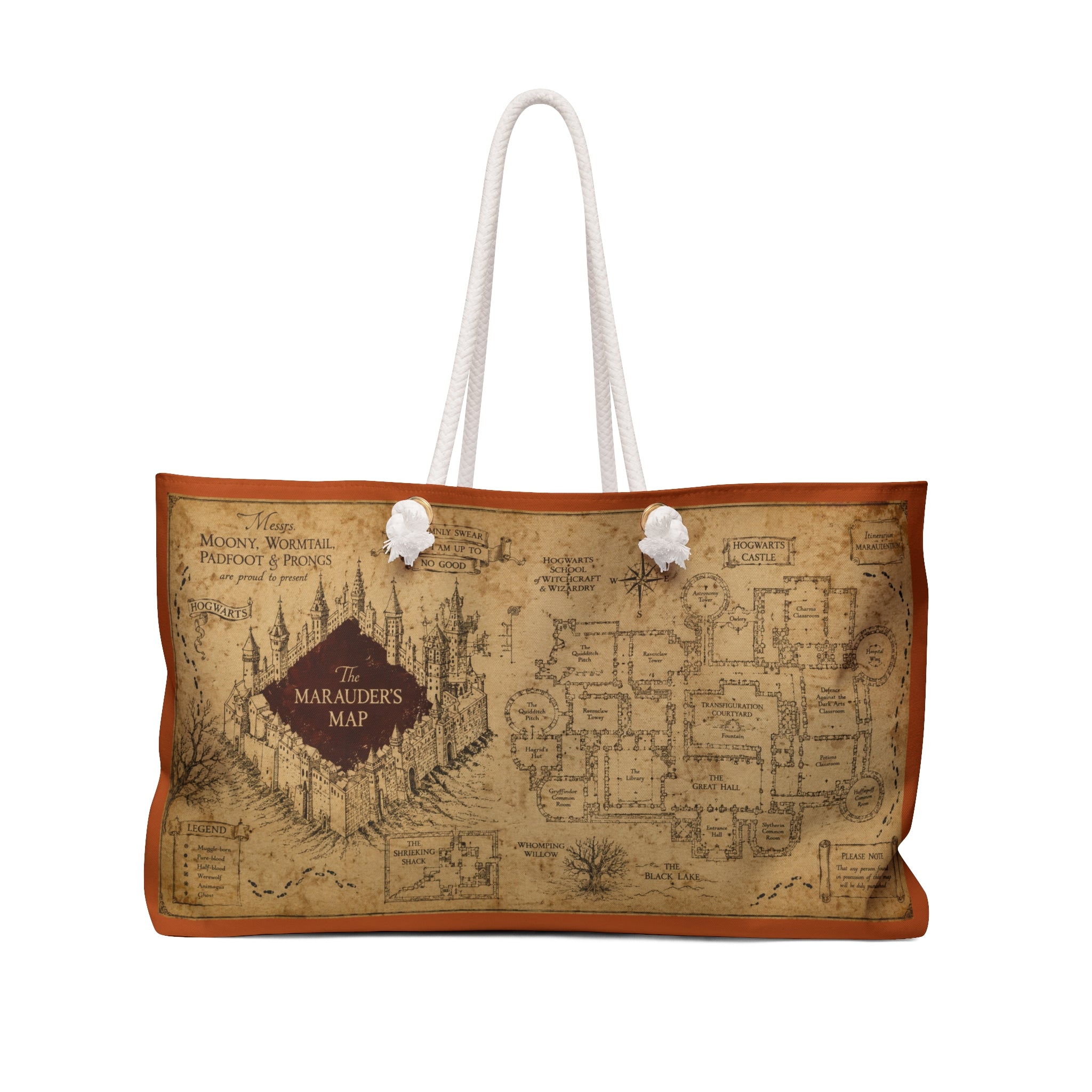 Marauder's Map Weekender Bag – Vintage Wizarding Travel Tote