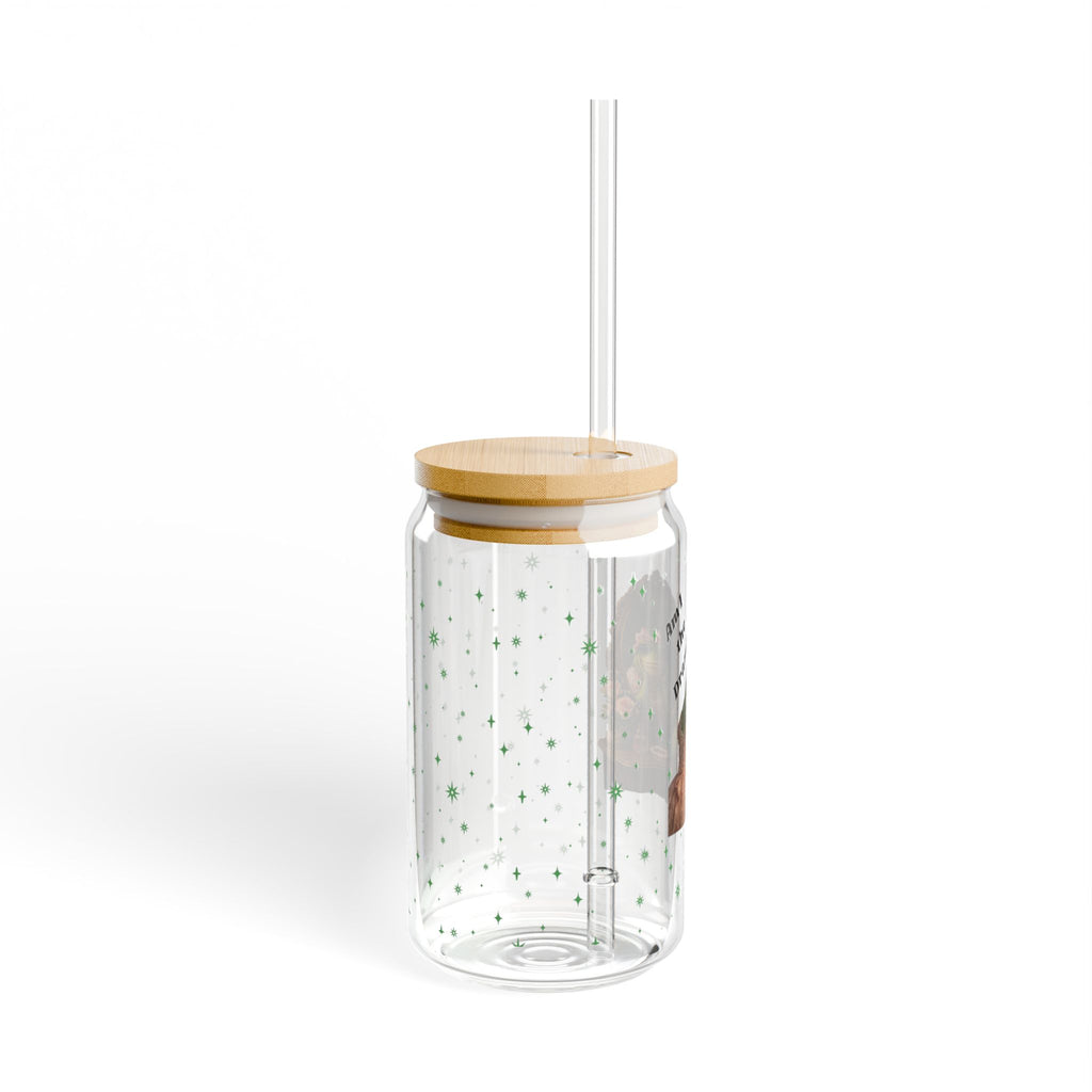 16oz Sipper Glass – Cute Frog 'I Am the Dreamer' Travel Cup with Straw